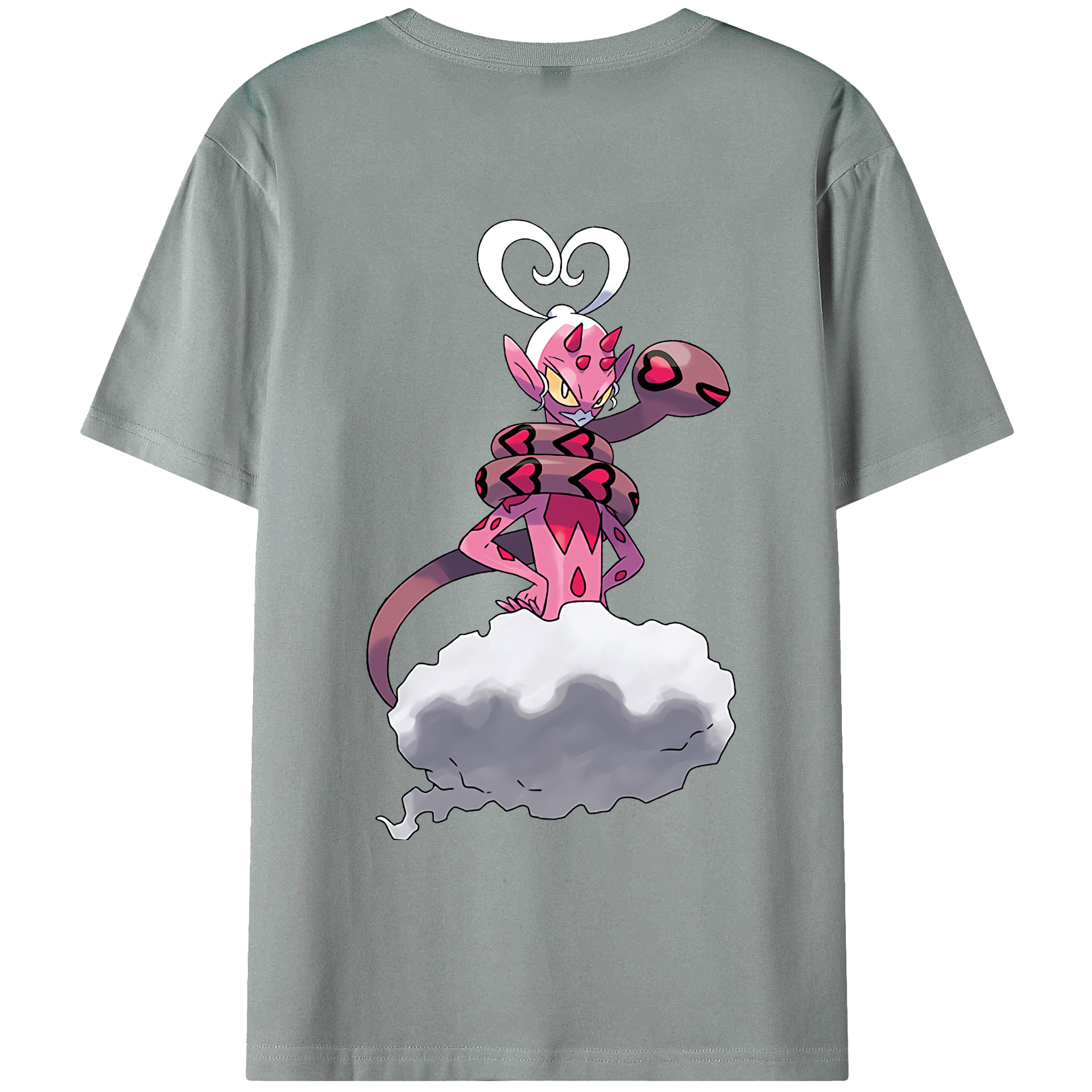 （画像用） ポケットモンスター Pokémon 綿100％ メンズ半袖Tシャツ（バックプリント） 通気性